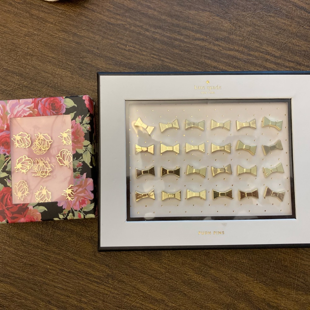 Kate Spade and Anna Griffin push pins.